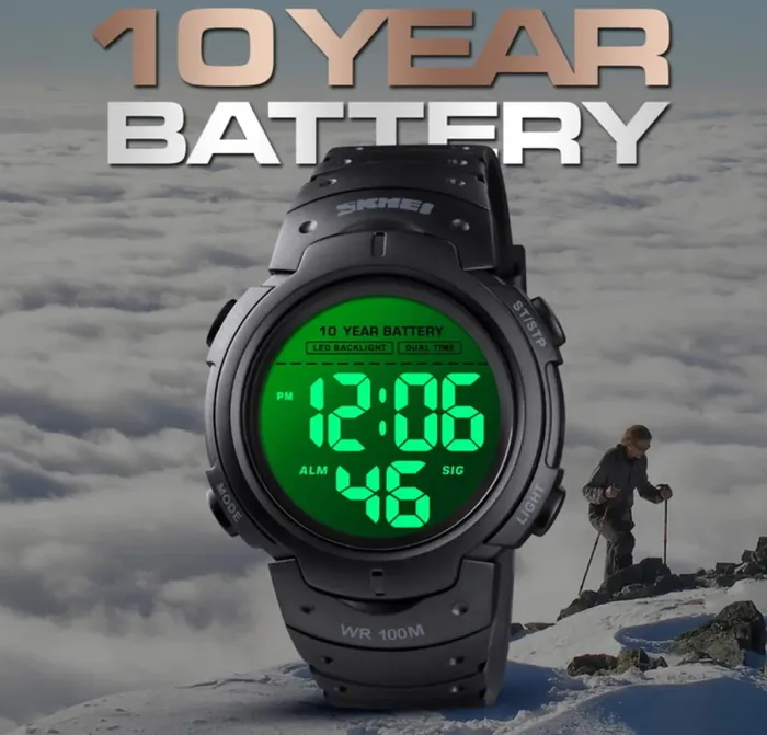 Чоловічий спортивний тактичний годинник Skmei Neon Black - зображення 2