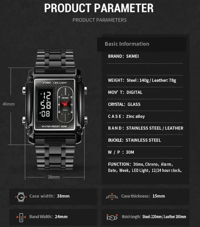 Чоловічі годинники Skmei Petros - зображення 10