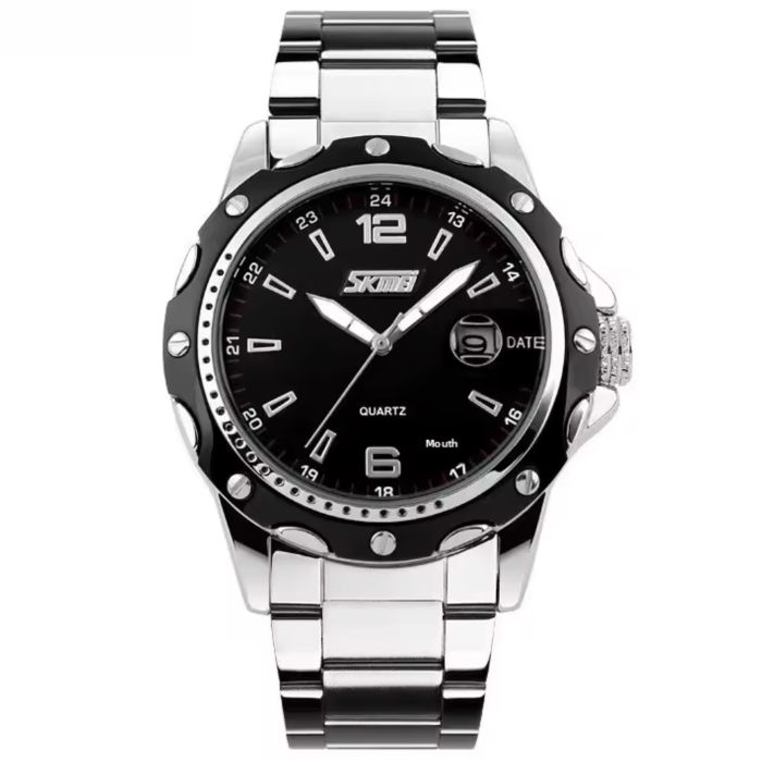 Чоловічий спортивний годинник Skmei Robby Elastic Black, 2 ремінці - зображення 3