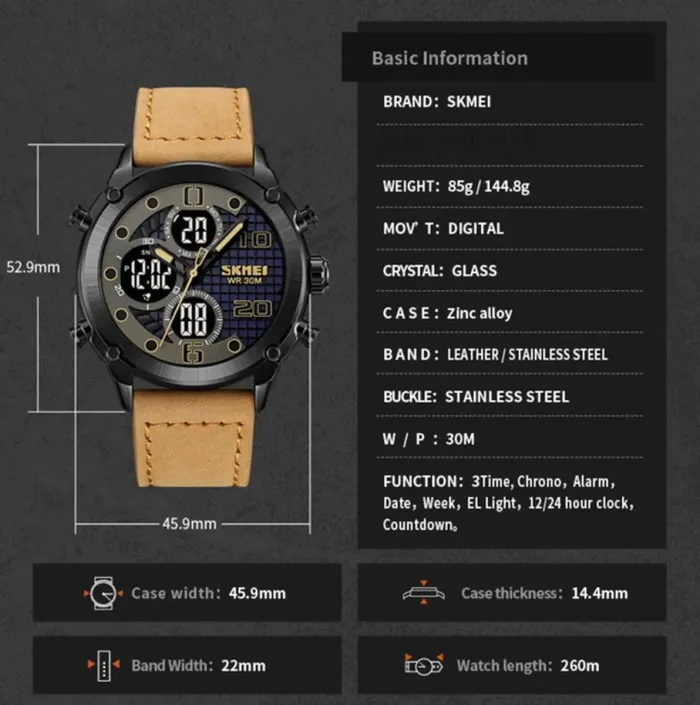 Чоловічий спортивний тактичний годинник Skmei Sprint - зображення 4