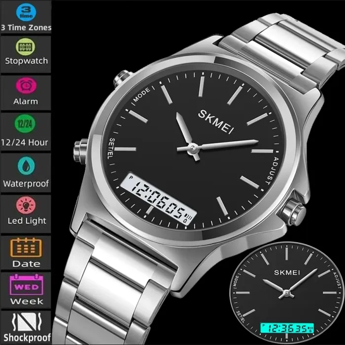 Чоловічий водостійкий спортивний тактичний годинник Skmei Start - зображення 3