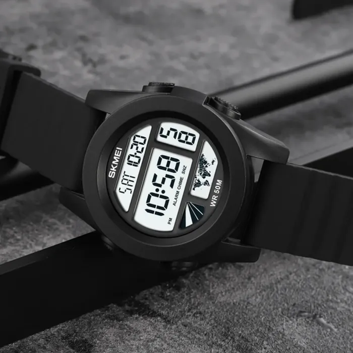 Чоловічий спортивний водостійкий тактичний годинник Skmei World - зображення 4