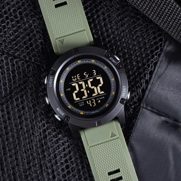 Чоловічий водостійкий спортивний тактичний годинник Smael Alex Green - зображення 2