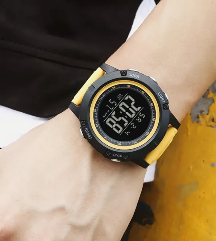 Чоловічий спортивний водостійкий тактичний годинник Smael Alex Yellow - зображення 3