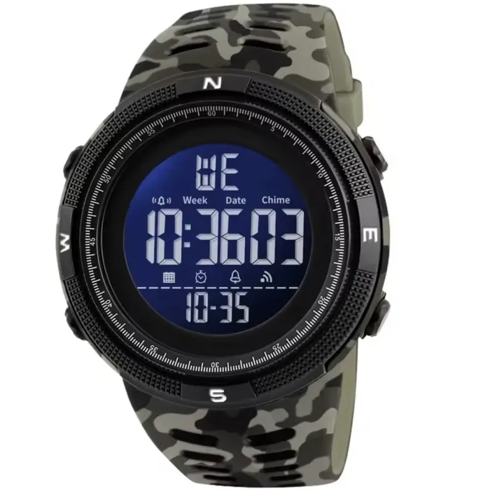 Чоловічий спортивний водостійкий тактичний годинник Smael Army - зображення 1