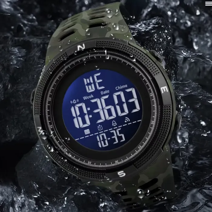 Чоловічий спортивний водостійкий тактичний годинник Smael Army - зображення 2