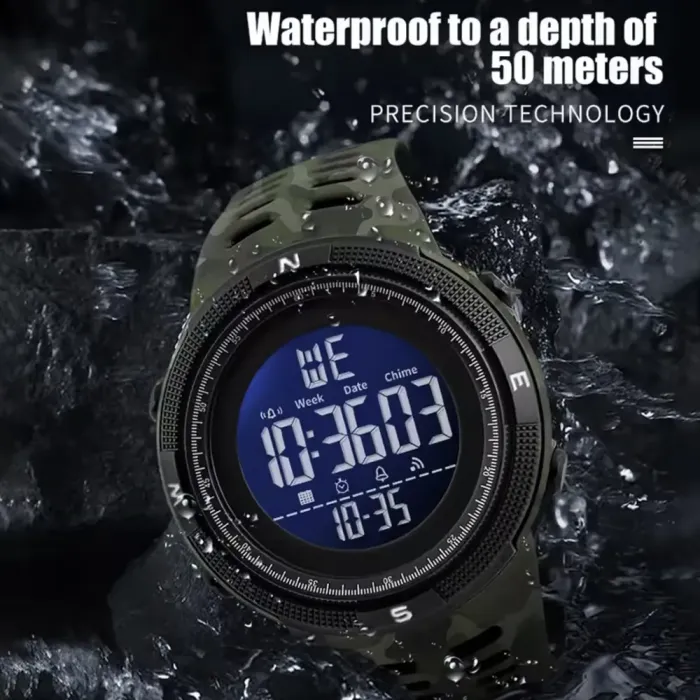 Чоловічий спортивний водостійкий тактичний годинник Smael Army - зображення 4