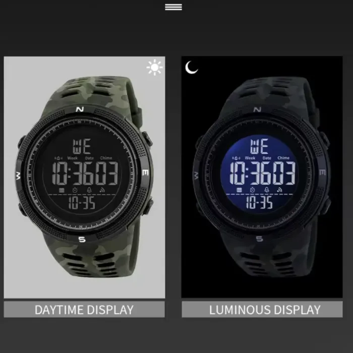 Чоловічий спортивний водостійкий тактичний годинник Smael Army - зображення 7