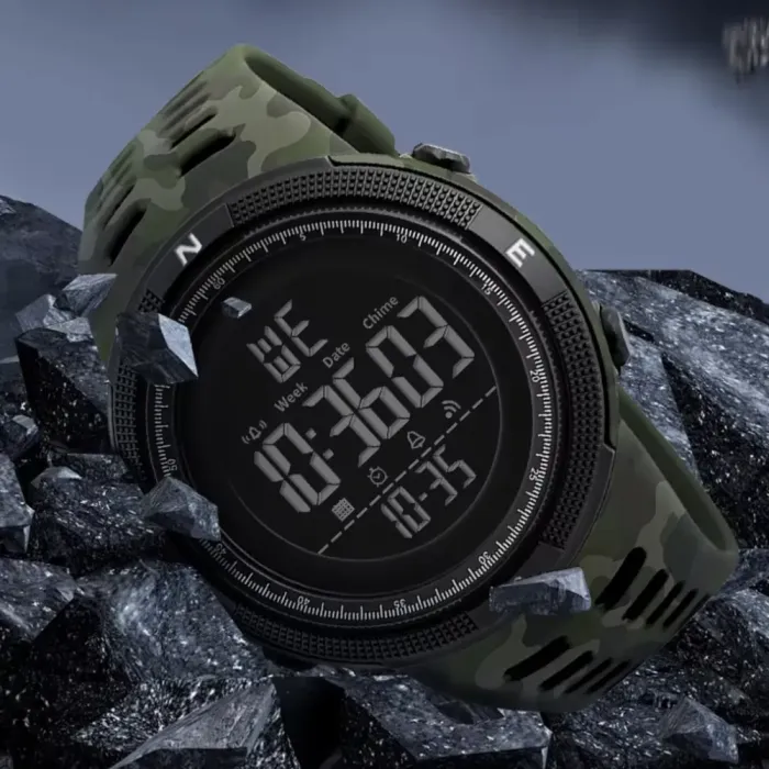 Чоловічий спортивний водостійкий тактичний годинник Smael Army - зображення 8