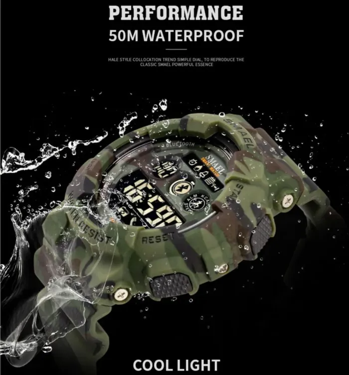 Чоловічий водостійкий спортивний тактичний годинник Smael Force - зображення 4