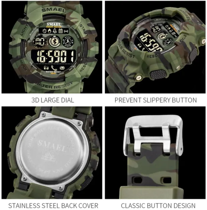 Чоловічий водостійкий спортивний тактичний годинник Smael Force - зображення 9