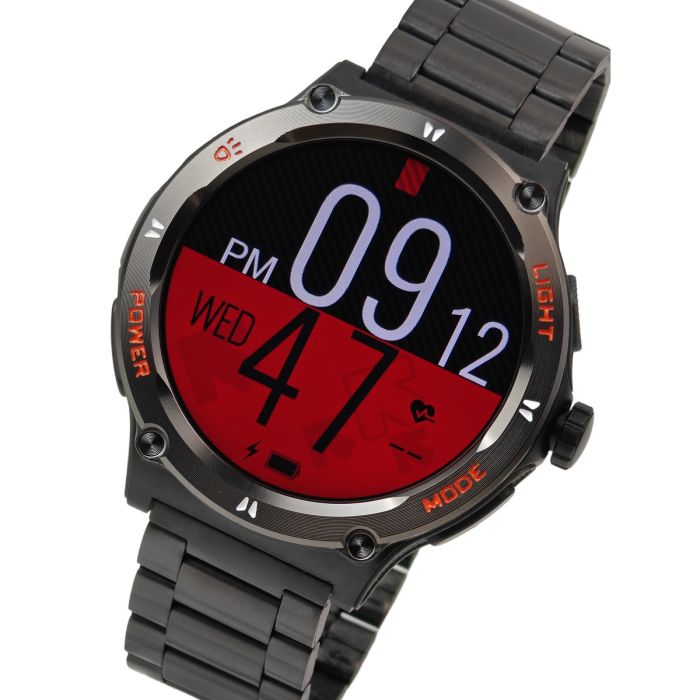 Розумний смарт годинник Smart Advanture Steel Black з компасом, 2 ремінці - зображення 1