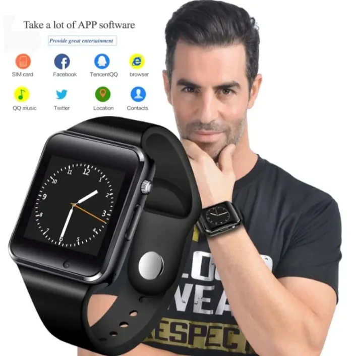 Розумний смарт годинник з сім-картою 2018 року Smart A1 Turbo UWatch 5015 Black - зображення 5