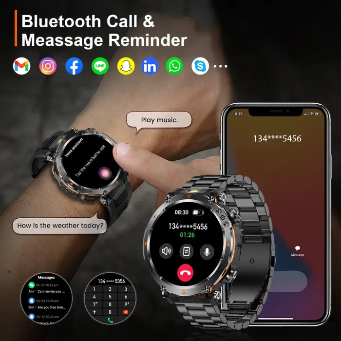 Розумний смарт годинник Smart Avation Pro Steel, 2 ремінці - зображення 6