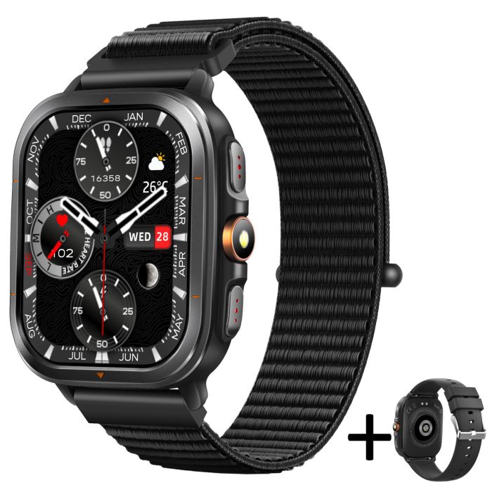 Розумний смарт годинник Smart Bavaro Nano Nylon, 2 ремінці - зображення 1