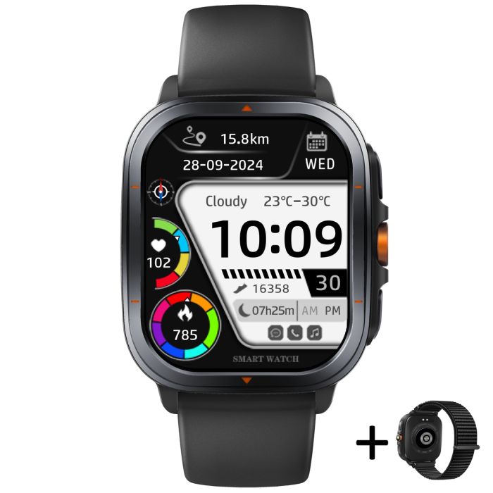 Розумний смарт годинник Smart Bavaro Nano Rubber, 2 ремінці - зображення 1