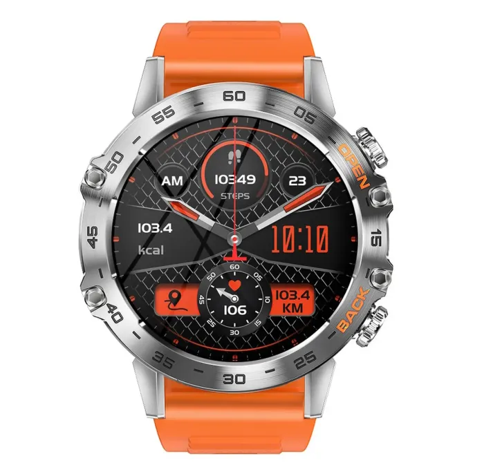 Розумний смарт годинник Smart Delta K52 Silver Orange, 2 ремінці - зображення 2