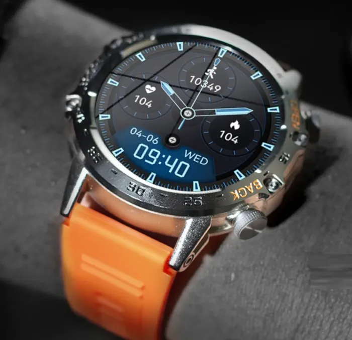 Розумний смарт годинник Smart Delta K52 Silver Orange, 2 ремінці - зображення 9