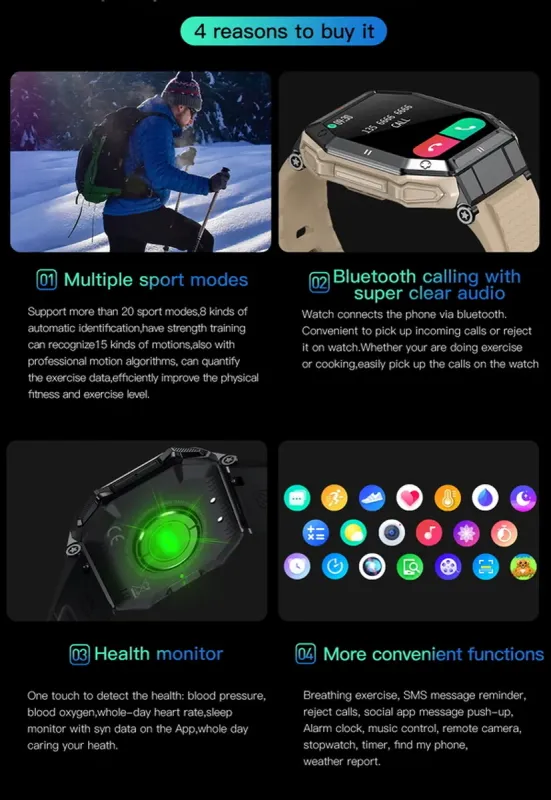 Розумний смарт годинник Smart Everest Black - зображення 11