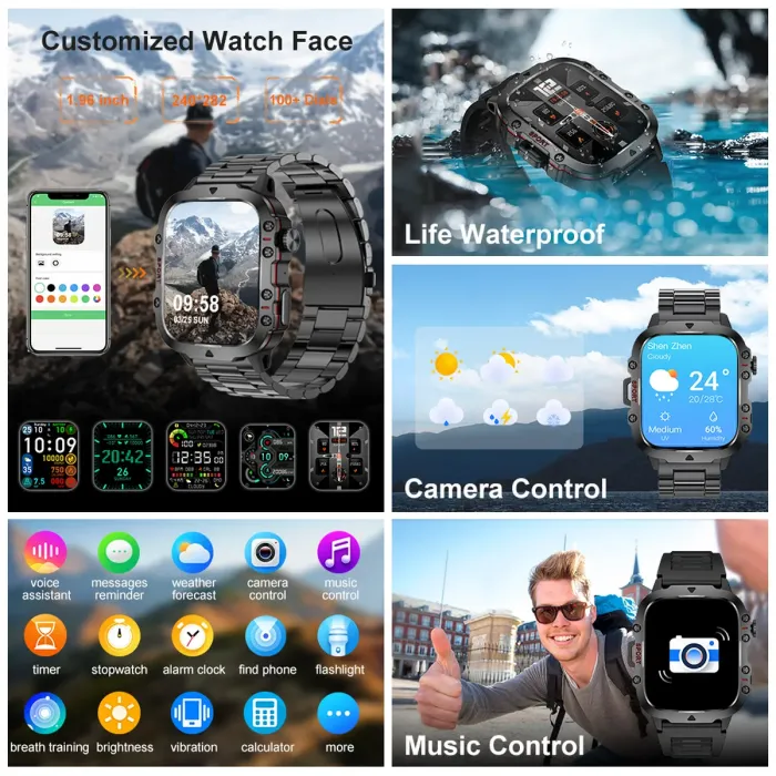 Розумний смарт годинник Smart Expert Nano Rubber, 2 ремінці - зображення 7