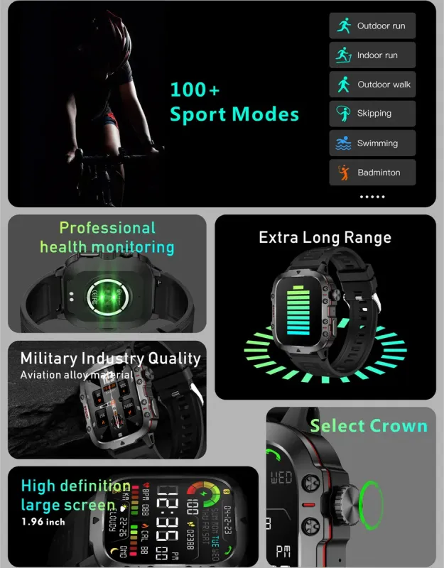 Розумний смарт годинник Smart Expert Nano Steel, 2 ремінці - зображення 10