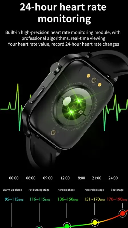 Розумний смарт годинник Smart F100 Black - зображення 6