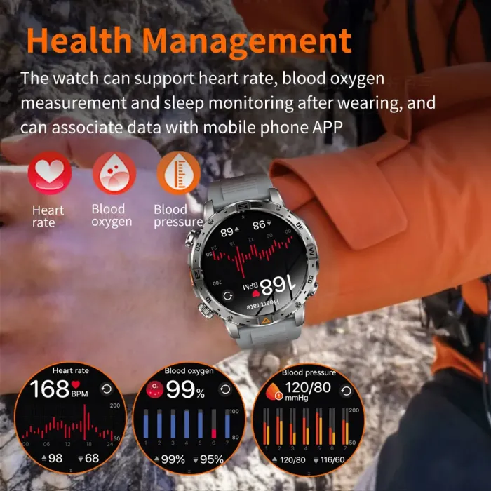 Розумний смарт годинник Smart Fire Rubber з компасом - зображення 10