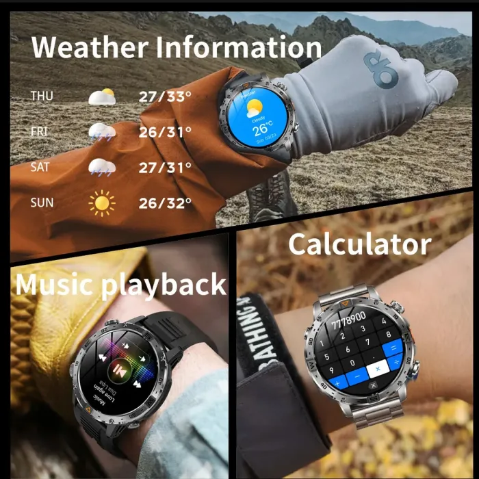 Розумний смарт годинник Smart Fire Rubber з компасом - зображення 4