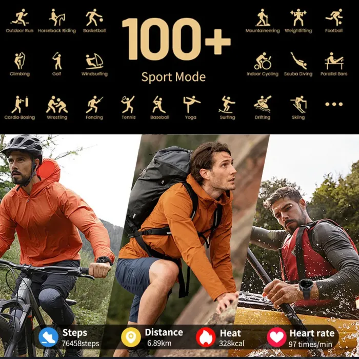 Розумний смарт годинник Smart Fire Rubber з компасом - зображення 20