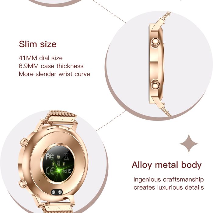 Розумний смарт годинник Smart Flower X Gold, 2 ремінці - зображення 12