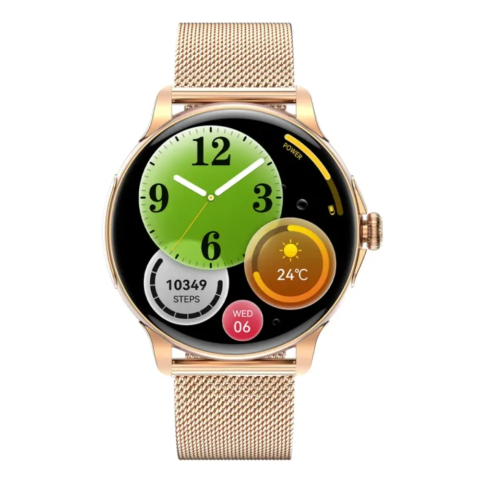 Розумний смарт годинник Smart Holiday Gold Steel, 2 ремінці - зображення 3