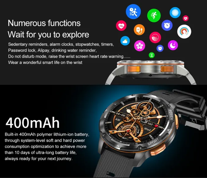 Розумний смарт годинник Smart Kopter Steel Black - зображення 11