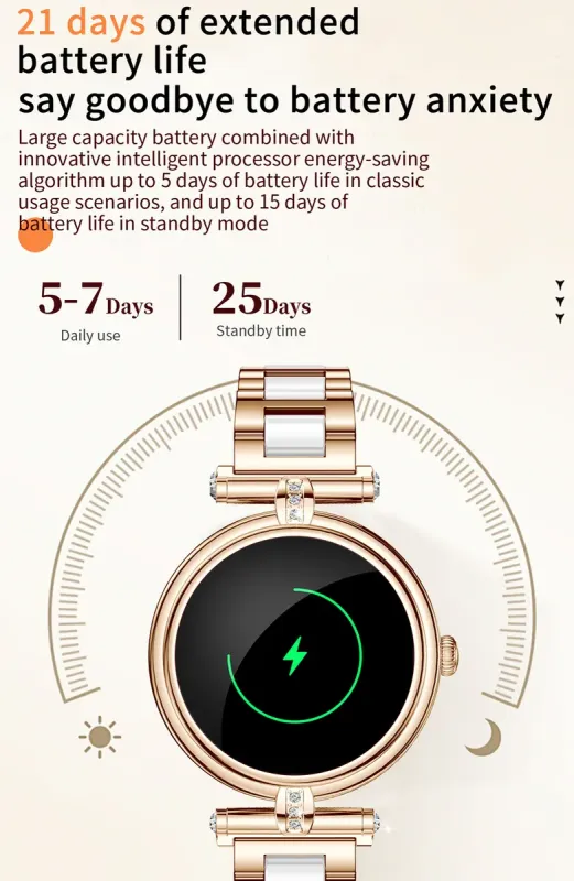 Розумний смарт годинник Smart Leila Steel, 2 ремінці - зображення 12