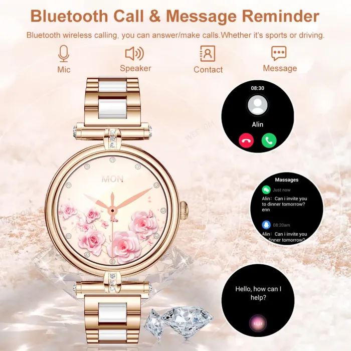 Розумний смарт годинник Smart Leila Steel, 2 ремінці - зображення 4