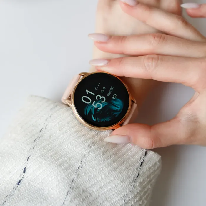 Розумний смарт годинник Smart Melisia Gold Rubber, 2 ремінці - зображення 12