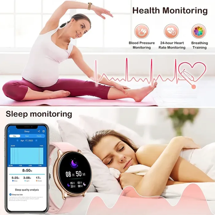 Розумний смарт годинник Smart Melisia Gold Rubber, 2 ремінці - зображення 2