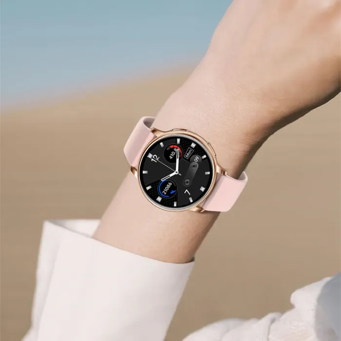 Розумний смарт годинник Smart Melisia Gold Rubber, 2 ремінці - зображення 4