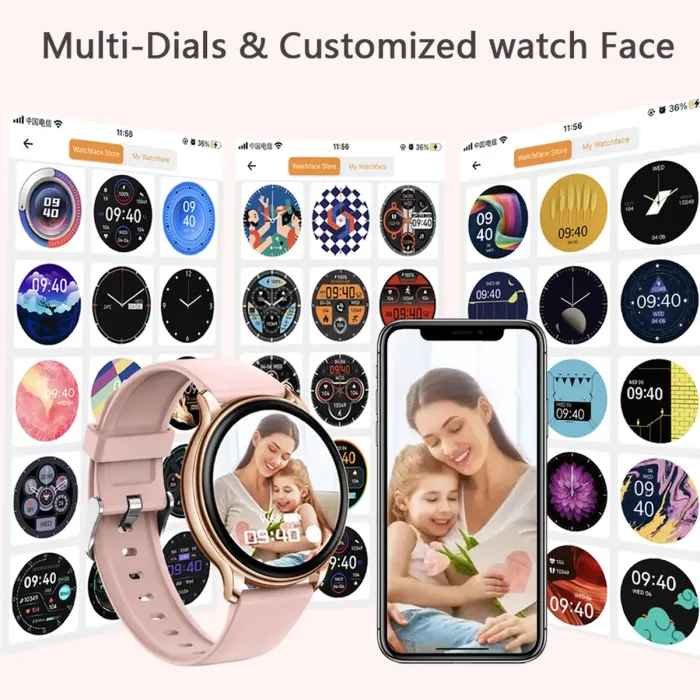 Розумний смарт годинник Smart Melisia Gold Rubber, 2 ремінці - зображення 7