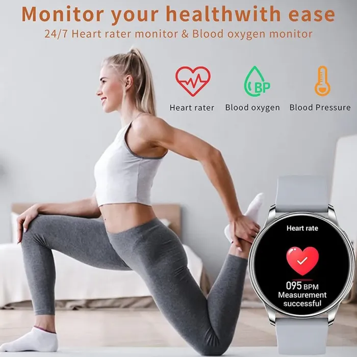 Розумний смарт годинник Smart Melisia Silver Rubber, 2 ремінці - зображення 6