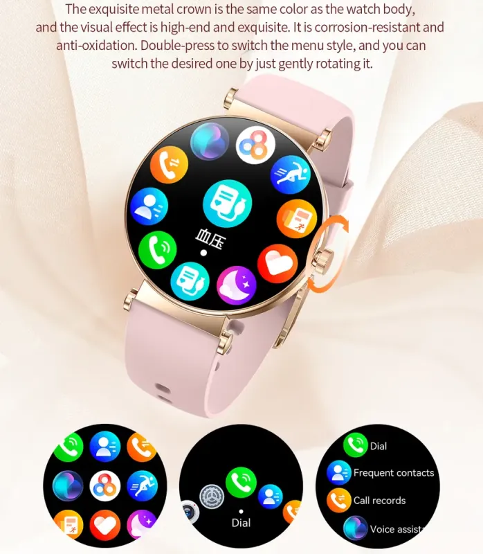 Розумний смарт годинник Smart Princess Rubber Pink, 2 ремінці - зображення 7