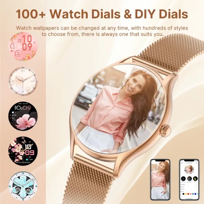 Розумний смарт годинник Smart Milano Gold Rubber, 2 ремінці - зображення 4