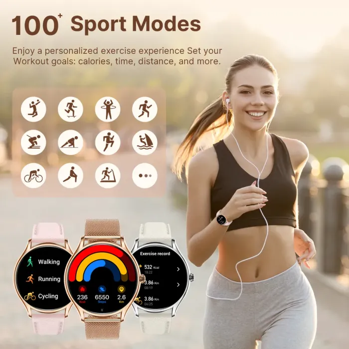 Розумний смарт годинник Smart Milano Gold Rubber, 2 ремінці - зображення 5