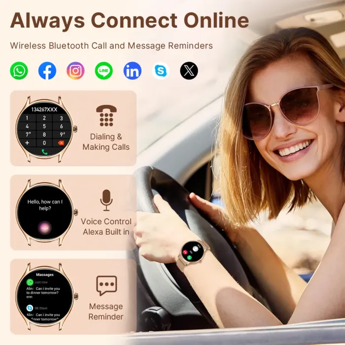 Розумний смарт годинник Smart Milano Gold Rubber, 2 ремінці - зображення 6