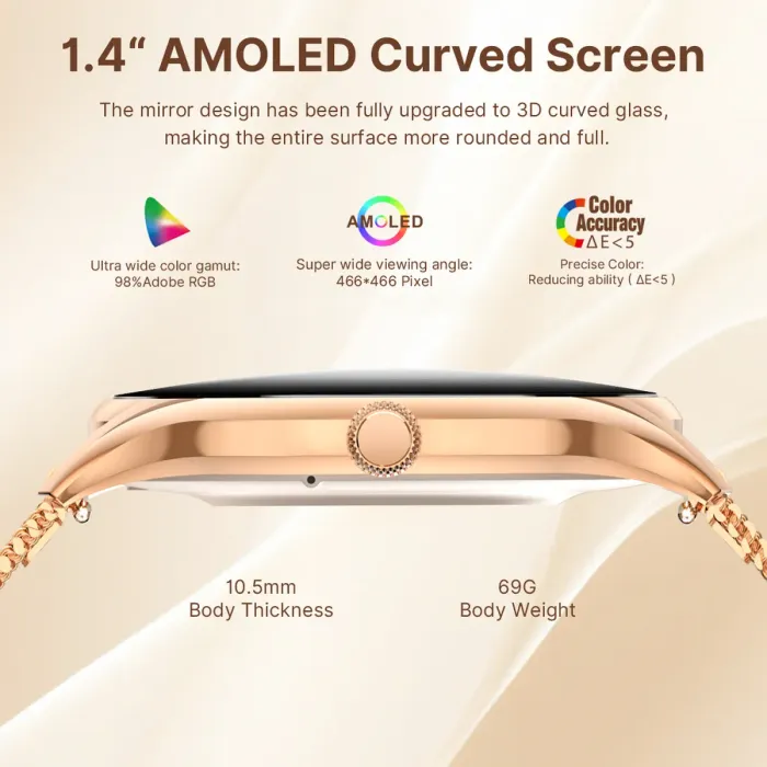 Розумний смарт годинник Smart Milano Gold Rubber, 2 ремінці - зображення 12