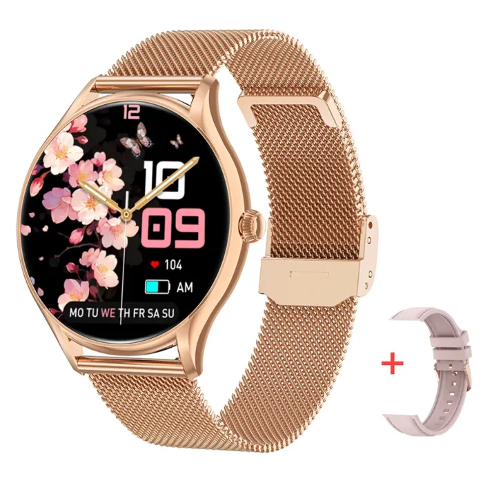 Розумний смарт годинник Smart Milano Gold Steel, 2 ремінці - зображення 1