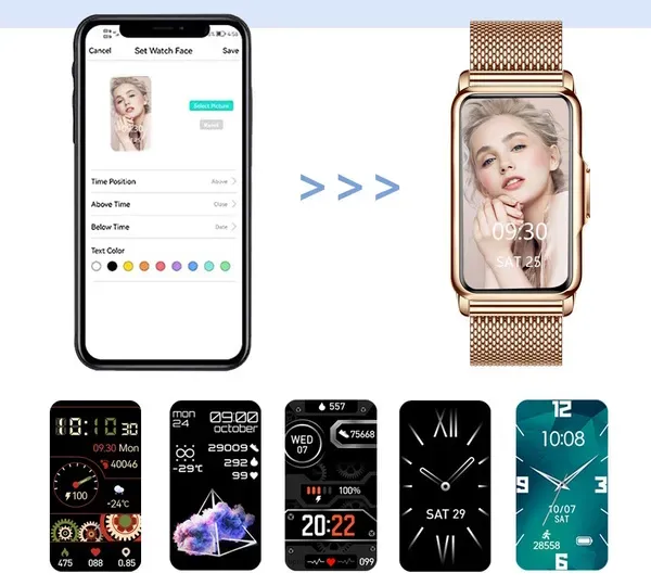Розумний смарт годинник Smart Mioband Nano+ Orange, 2 ремінці - зображення 2