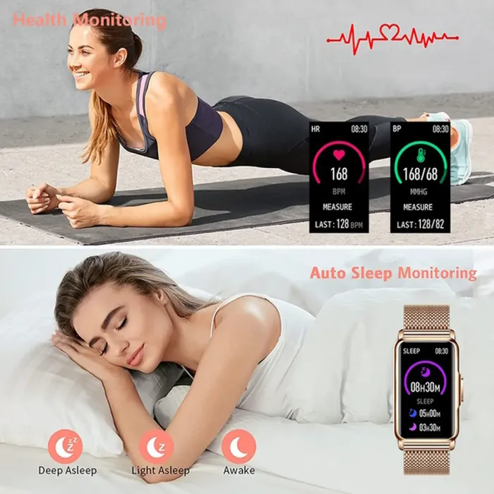 Розумний смарт годинник Smart Mioband Nano+ Gold - зображення 3