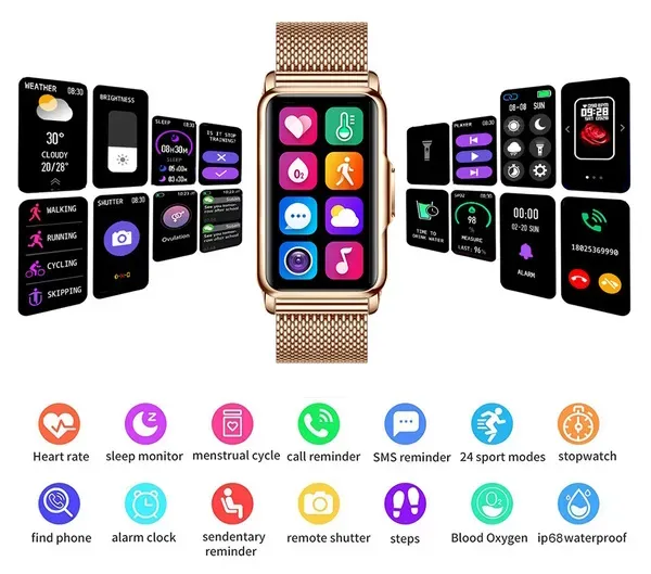 Розумний смарт годинник Smart Mioband Nano+ Orange, 2 ремінці - зображення 5