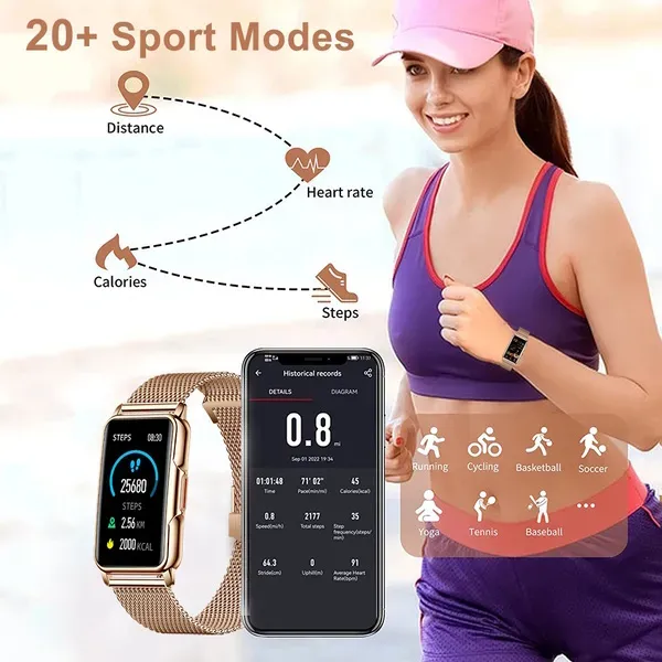 Розумний смарт годинник Smart Mioband Nano+ Orange, 2 ремінці - зображення 7