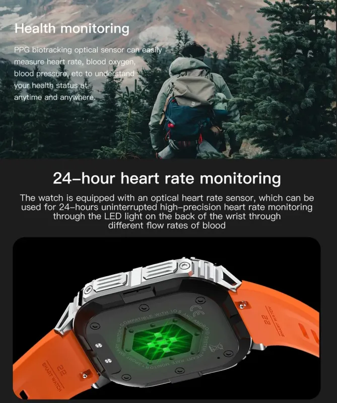 Розумний смарт годинник Smart Respect X Orange з компасом - зображення 13